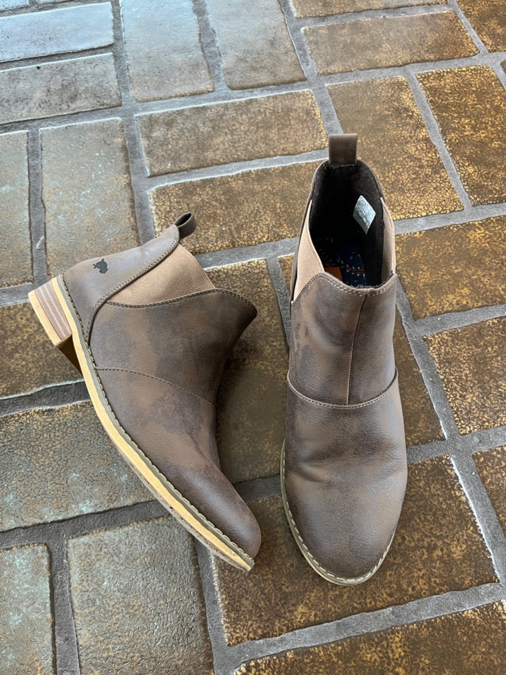 Rocket Dog Brown Faux Leather Maylon Chelsea Ankle Boot